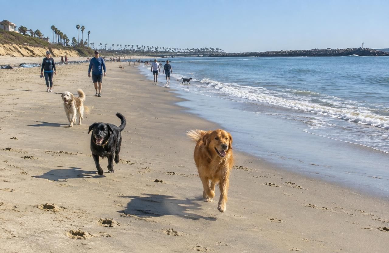 Del Mar Dog Beach (North Beach) — San Diego coastal beach photo
