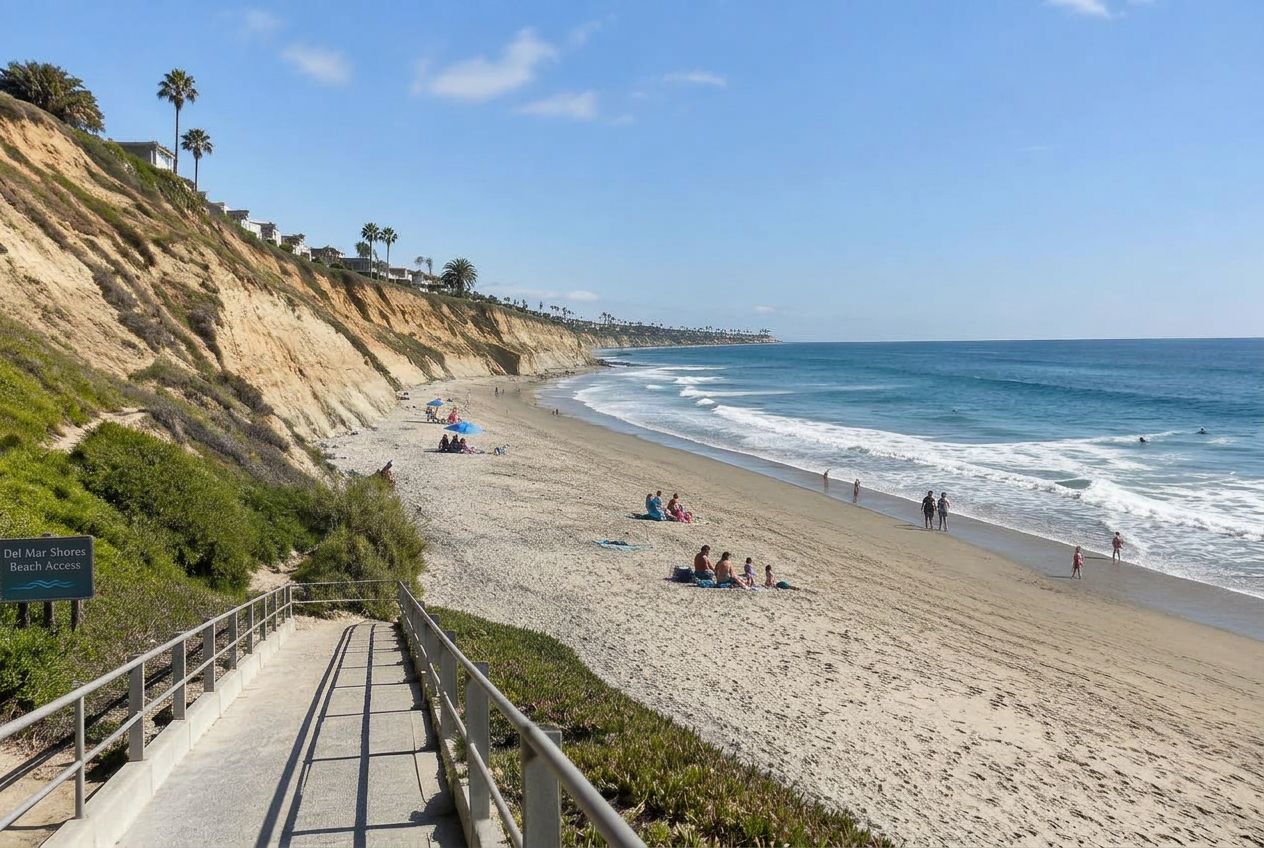Del Mar Shores Beach — San Diego coastal beach photo