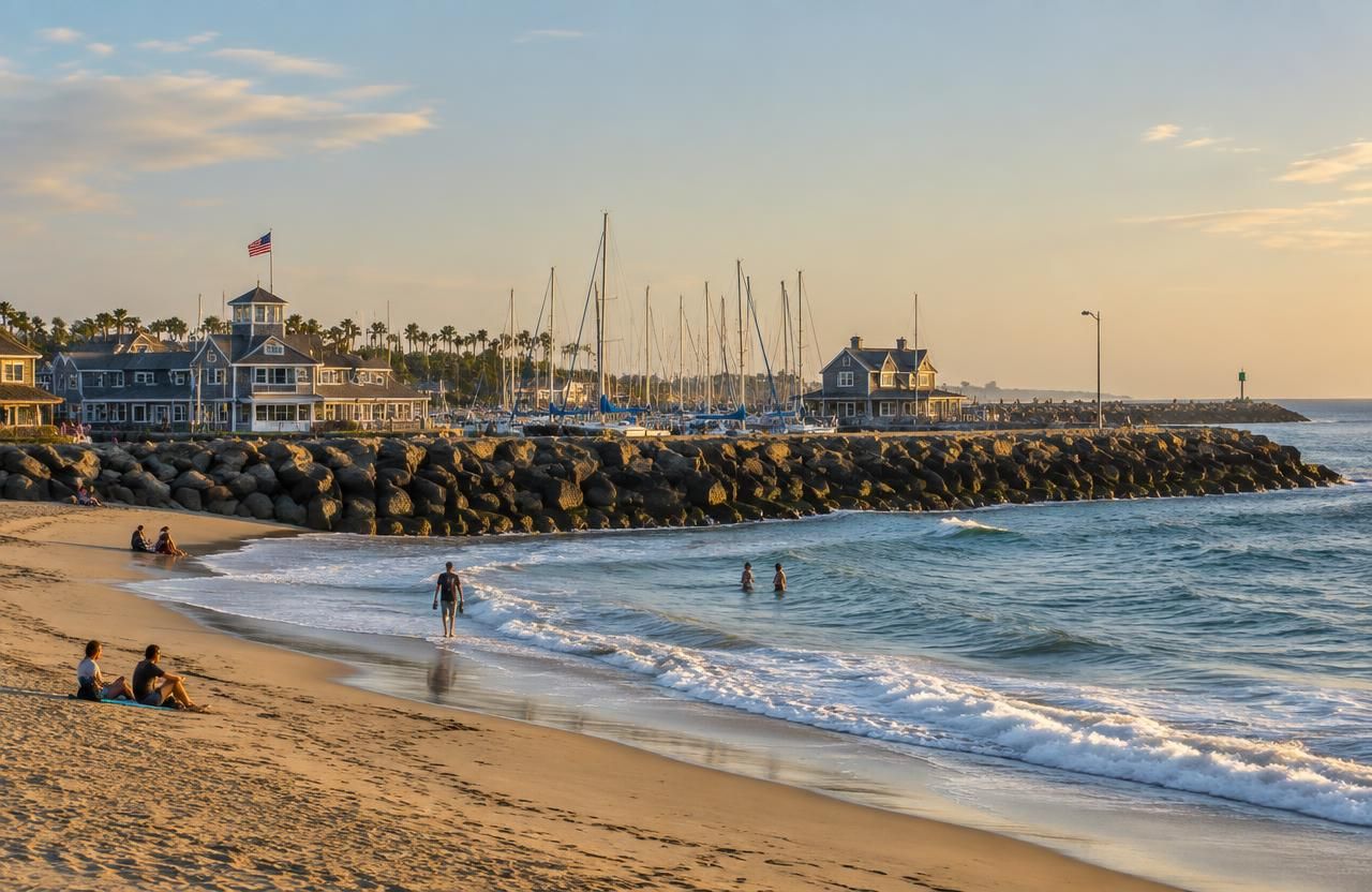 Oceanside Harbor Beach — San Diego coastal beach photo