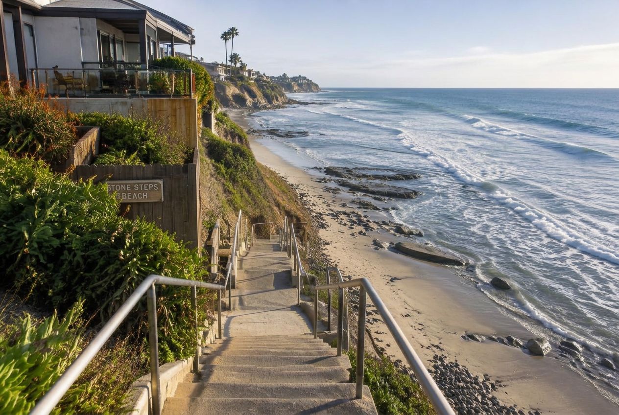 Stone Steps Beach — San Diego coastal beach photo