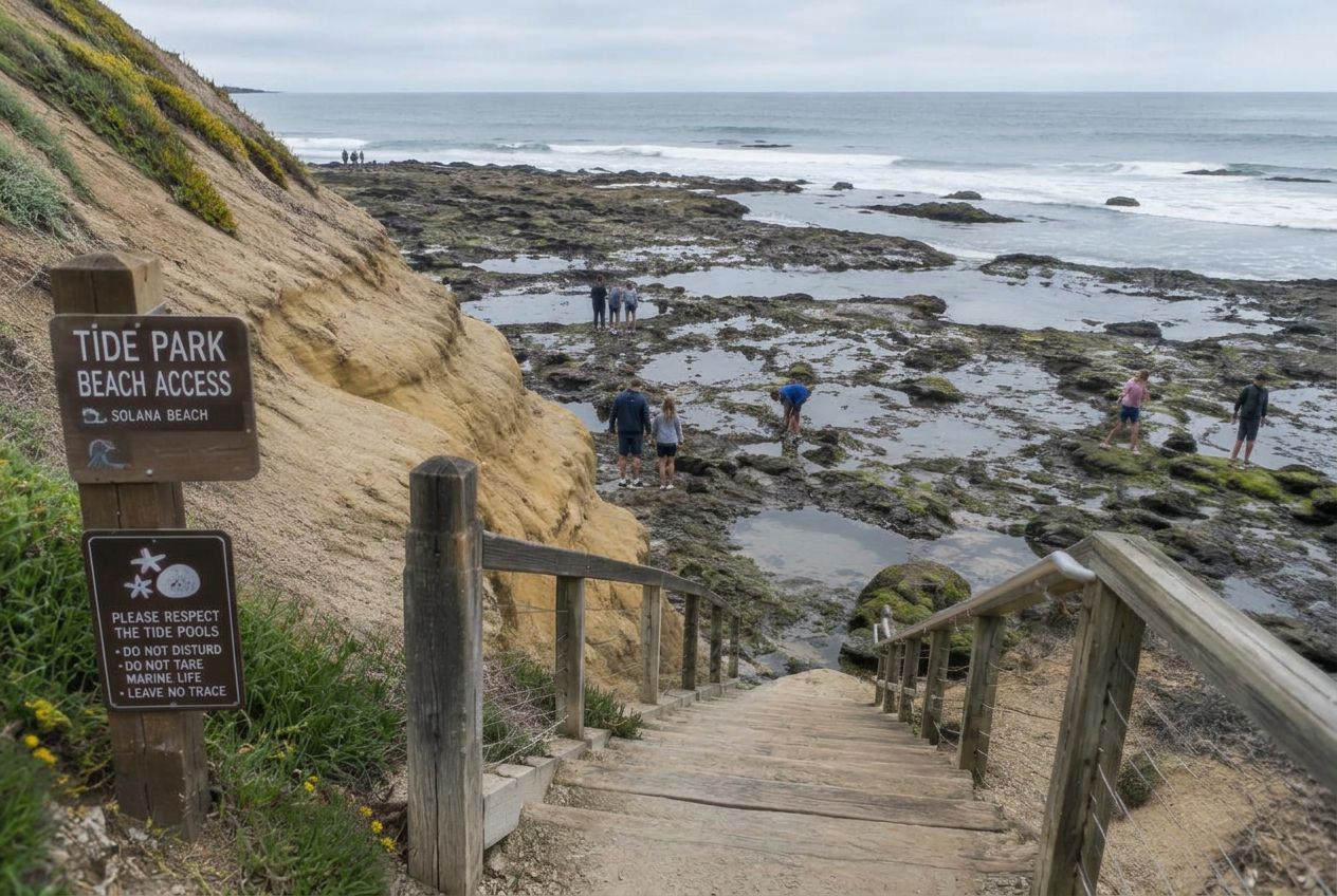 Tide Park Beach Access — San Diego coastal beach photo