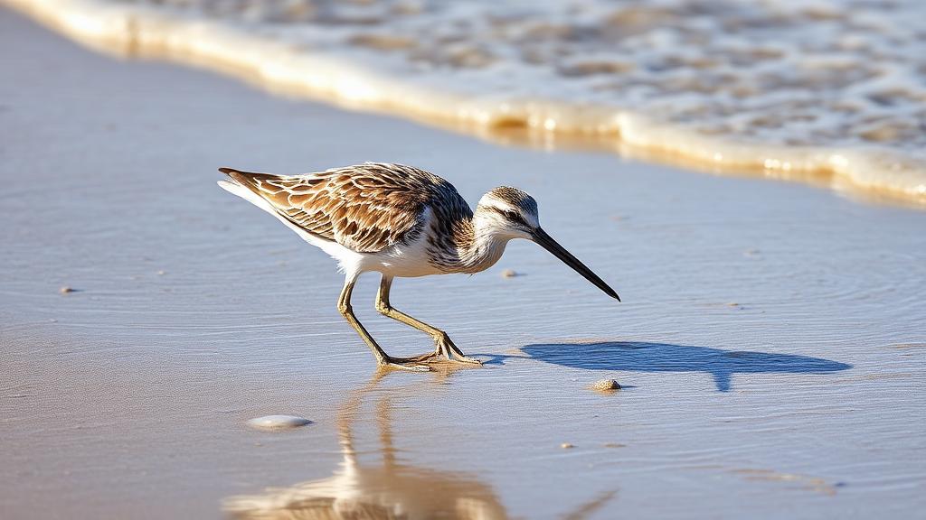 Marbled Godwit on a San Diego beach